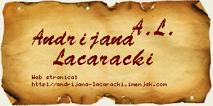 Andrijana Laćarački vizit kartica